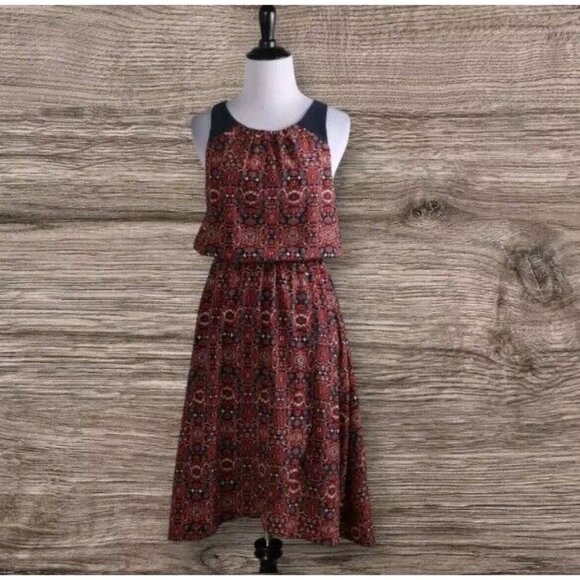 Athleta Dresses & Skirts - Athleta Dress NWT Martinique Sleeveless Tassel Keyhole Sz Medium Bold Pattern